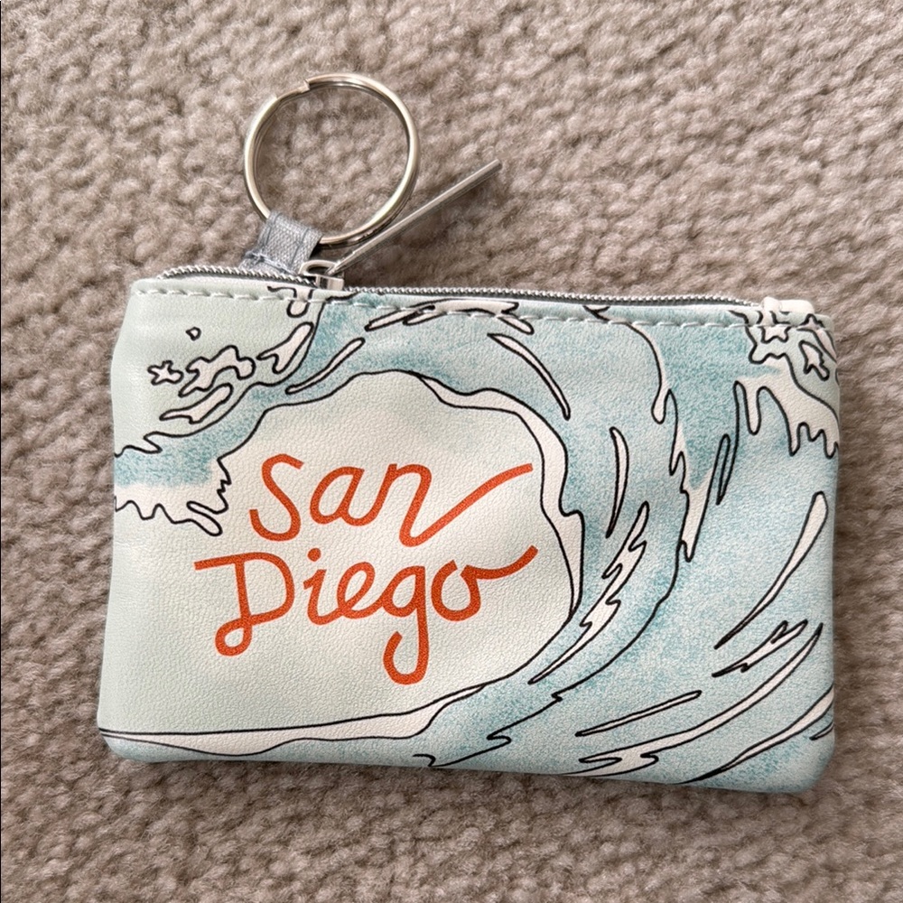 Starbucks San Diego Wave Design Keychain Pouch